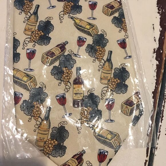 Wine bistro men’s neck tie - Picture 2 of 2